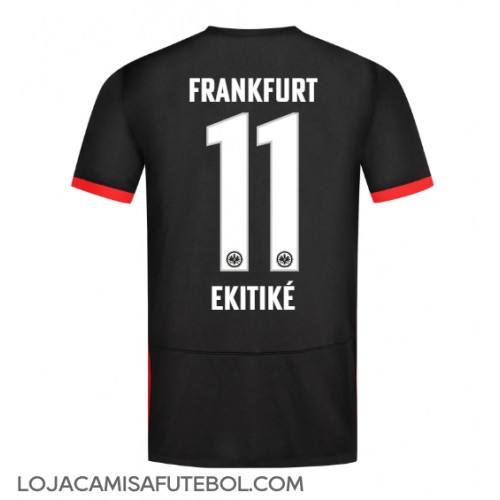 Camisa de Futebol Eintracht Frankfurt Hugo Ekitike #11 Equipamento Secundário 2024-25 Manga Curta